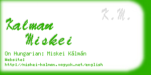 kalman miskei business card
